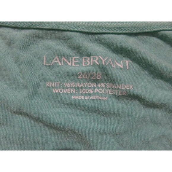 BOGO 4X Plus Size 26/28 Lane Bryant Teal Sleeveles Layered Draping Blouse - Picture 7 of 7